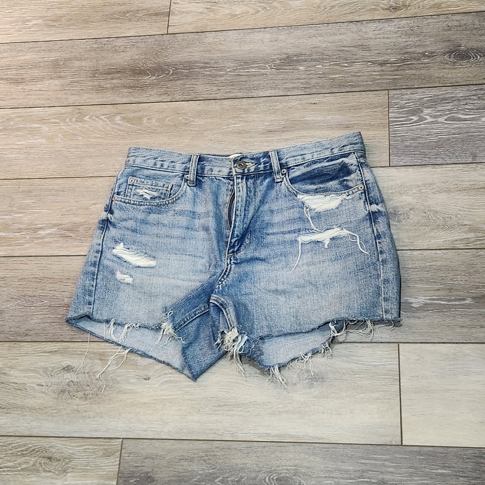 Pistola Cut Off Shorts Womens Size 29 Relaxed Distressed High Rise Blue